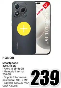 MediaWorld HONOR Smartphone 400 Lite 5G offerta