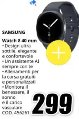 MediaWorld SAMSUNG Watch 8 40 mm offerta