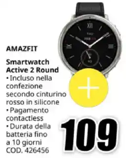 MediaWorld AMAZFIT Smartwatch Active 2 Round offerta