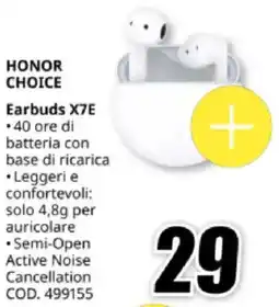 MediaWorld HONOR CHOICE Earbuds X7E offerta