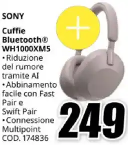 MediaWorld SONY Cuffie Bluetooth WH1000XM5 offerta