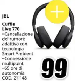 MediaWorld JBL Cuffie Live 770 offerta