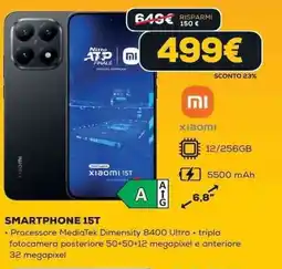 Euronics xiaomi SMARTPHONE 15T offerta