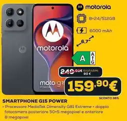 Euronics motorola SMARTPHONE G15 POWER offerta