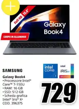 MediaWorld SAMSUNG Galaxy Book4 offerta