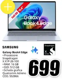 MediaWorld SAMSUNG Galaxy Book4 Edge offerta