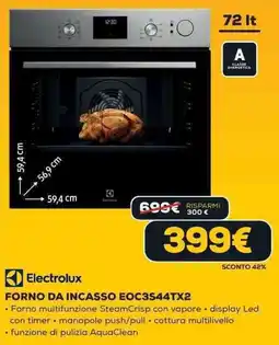 Euronics Electrolux FORNO DA INCASSO EOC3S44TX2 offerta