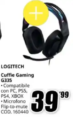 MediaWorld LOGITECH Cuffie Gaming G335 offerta