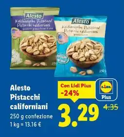 Lidl Alesto Pistacchi californiani offerta