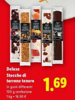 Lidl Deluxe Stecche di torrone tenero offerta
