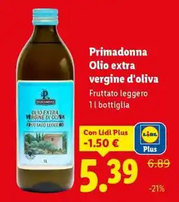Lidl Primadonna Olio extra vergine d'oliva offerta