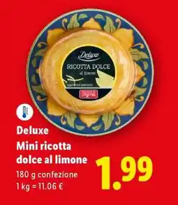 Lidl Deluxe Mini ricotta dolce al limone offerta