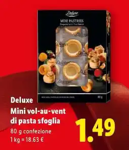 Lidl Deluxe Mini vol-au-vent di pasta sfoglia offerta
