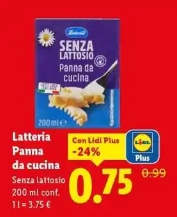 Lidl Latteria Panna da cucina offerta