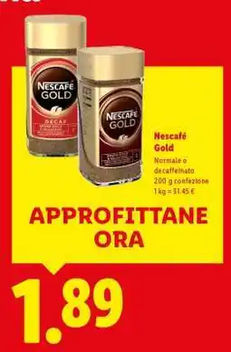 Lidl Nescafé Gold offerta