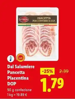 Lidl Dal Salumiere Pancetta Piacentina DOP offerta