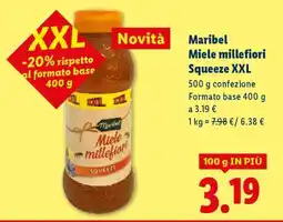 Lidl Maribel Miele millefiori Squeeze XXL offerta