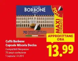 Lidl Caffè Borbone Capsule Miscela Decisa offerta