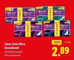Lidl LINES SETA ULTRA ASSORBENTI offerta