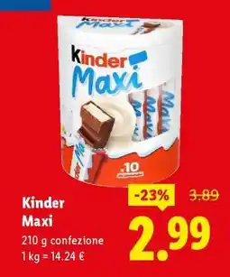 Lidl KINDER MAXI offerta