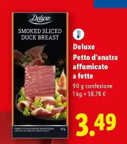 Lidl Deluxe Petto d'anatra affumicato a fette offerta