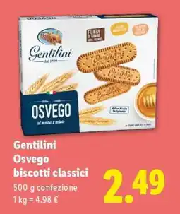 Lidl Gentilini Osvego biscotti classici offerta