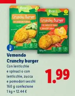 Lidl Vemondo Crunchy Burger offerta