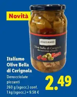 Lidl Italiamo Olive Bella di Cerignola offerta