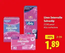 Lidl Lines Intervallo salvaslip offerta