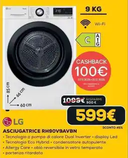 Euronics LG ASCIUGATRICE RH90V9AVBN offerta