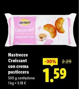 Lidl Nastrecc Croissant con crema pasticcera offerta