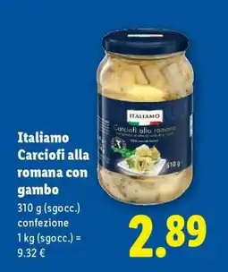 Lidl Italiamo Carciofi alla romana con gambo offerta