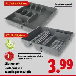 Lidl Silvercrest Portaposate o cestello per stoviglie offerta