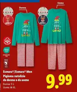 Lidl Esmara /Esmara Men Pigiama natalizio da donna o da uomo offerta