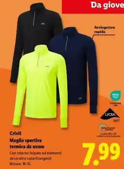 Lidl Crivit Maglia sportiva termica da uomo offerta