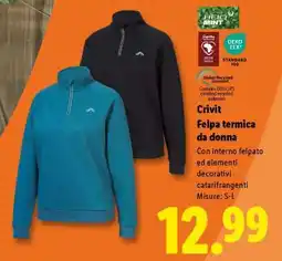 Lidl Crivit Felpa termica da donna offerta
