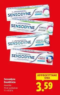Lidl Sensodyne Dentifricio offerta