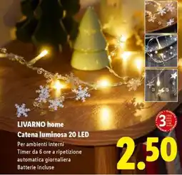Lidl LIVARNO home Catena luminosa 20 LED offerta