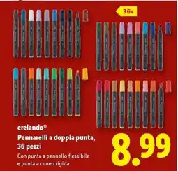 Lidl crelando Pennarelli a doppia punta, 36 pezzi offerta
