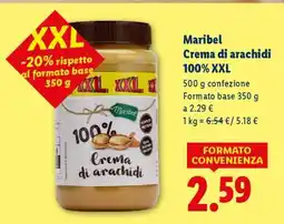Lidl Maribel Crema di arachidi 100% XXL offerta
