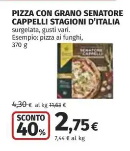 Coop PIZZA CON GRANO SENATORE CAPPELLI STAGIONI D’ITALIA offerta