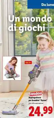 Lidl Casdon Aspirapolvere per bambini 'Dyson' offerta