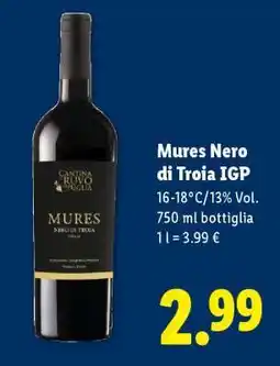 Lidl Mures Nero di Troia IGP offerta