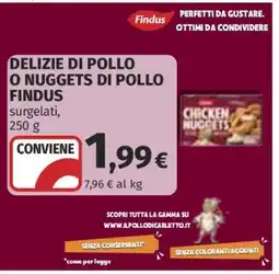 Coop DELIZIE DI POLLO O NUGGETS DI POLLO FINDUS offerta
