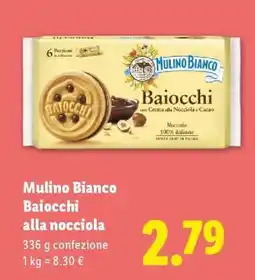 Lidl Mulino Bianco Baiocchi alla nocciola offerta