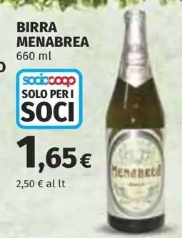 Coop Birra Menabrea offerta