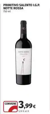 Coop PRIMITIVO SALENTO I.G.P. NOTTE ROSSA offerta
