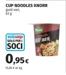 Coop CUP NOODLES KNORR offerta