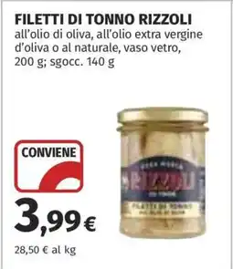 Coop Filetti di Tonno Rizzoli offerta