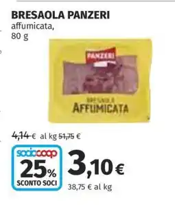 Coop Bresaola Panzeri offerta